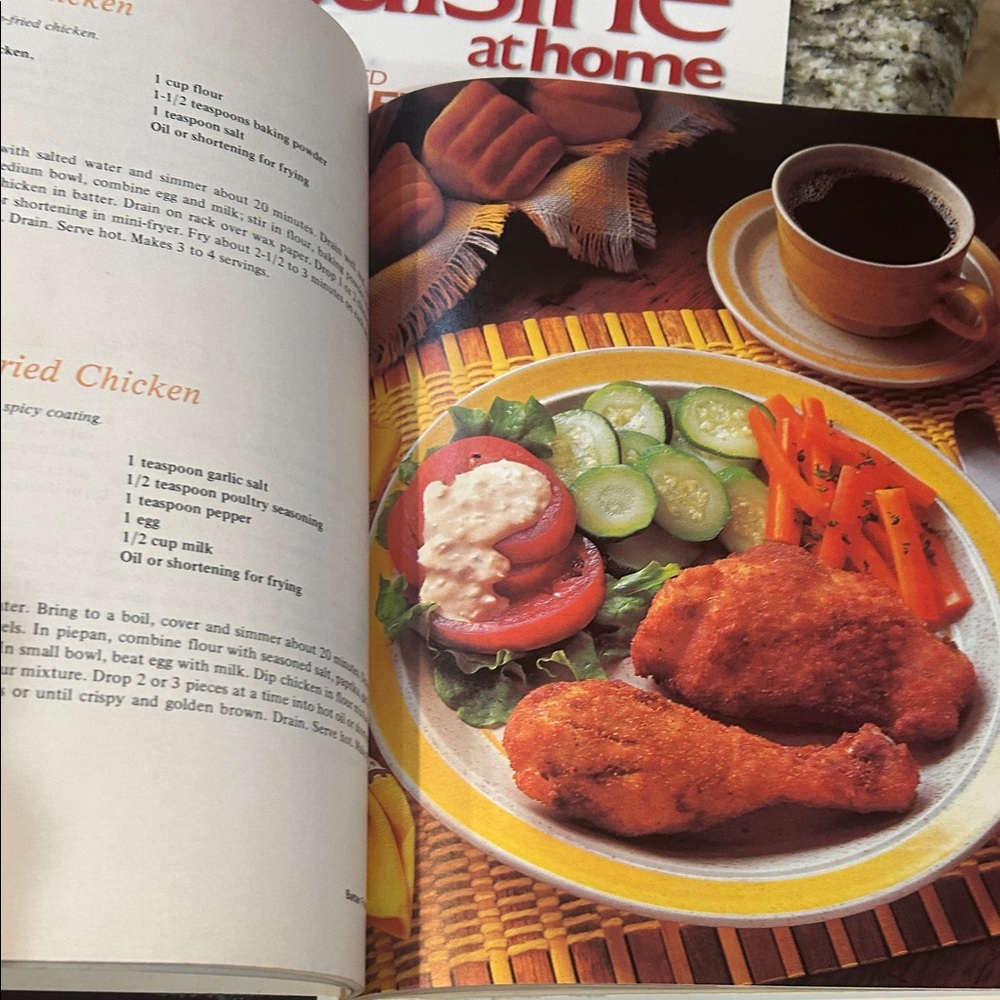 Deep-Fry 1977 Cookery Hardback Book- Bonus Cuisine at Home cookbook - Picture 8 of 16